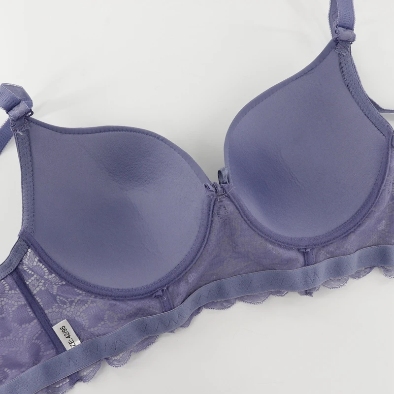 Beauwear Lace Band Longlined Bra Female Brassiere Lingerie Unlined Push Up Seamless Comfortable Full Coverage Plus Size 42D-48DD | Женская