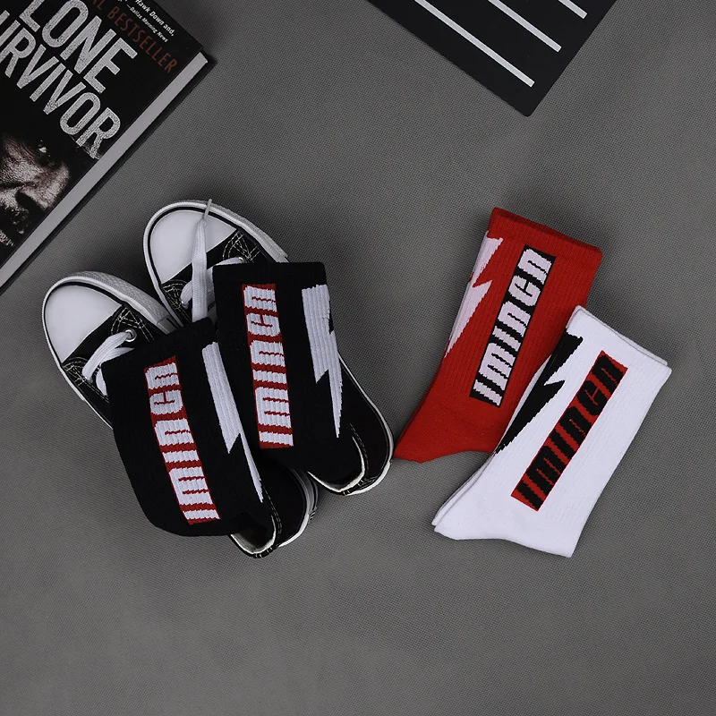 Модные мужские и женские носки в полоску хлопковые цветные мягкие веселые