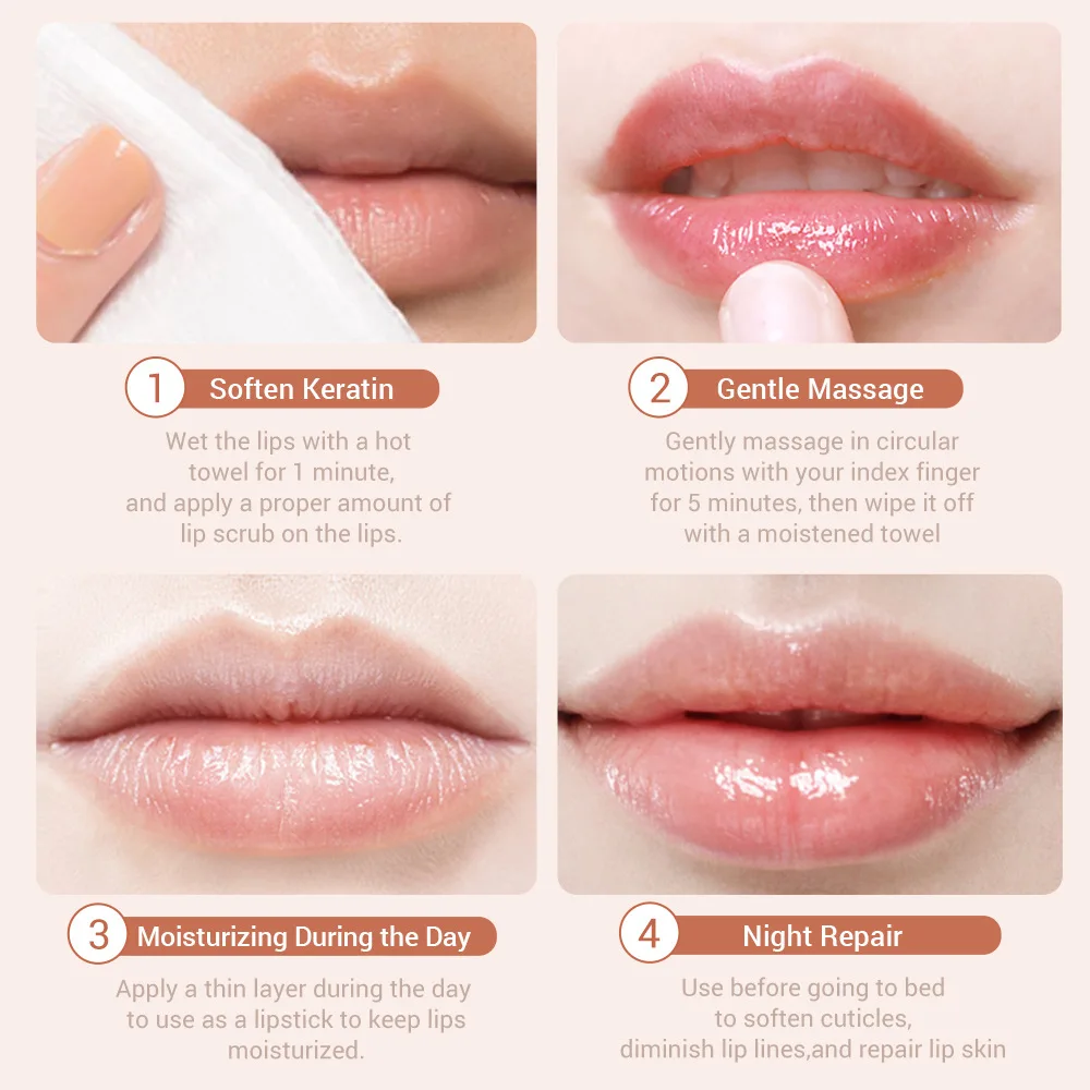 

LANBENA Lip Nourishing Mask Exfoliate Add Lighten Brighten Moisture Scrub Patches Rose Coconut Oil Aloe Vera Care 4 Colors