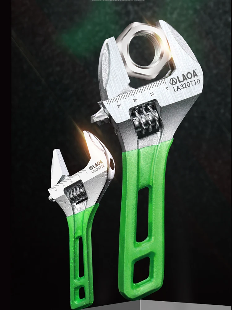 

LAOA Lightweight large opening short handle adjustable wrench multifunctional mini wrench