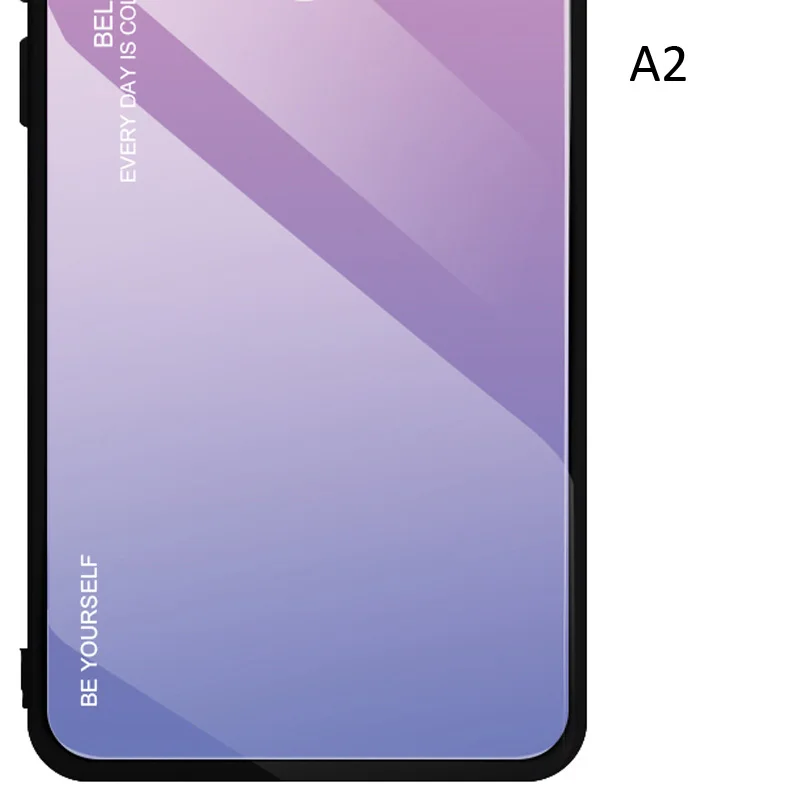 A2 Чехол из закаленного стекла с градиентом из углеродного волокна для Xiaomi Redmi Note 8 Pro 8T - Цвет: A2