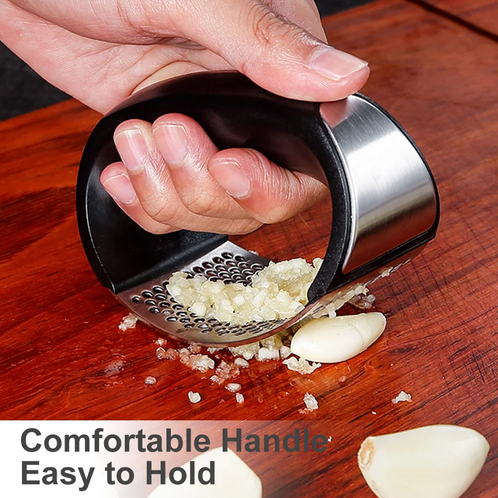 

Stainless Steel Garlic Press Household Manual Garlic Press Device Kitchen Press With Box Squeezer Handheld Ginger Garlic Tools