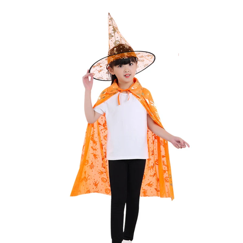 

Prop wizard child Party cloak Halloween hat 1PC Cloak cloak grim Reaper dress up Ghost festival pumpkin witch Selling