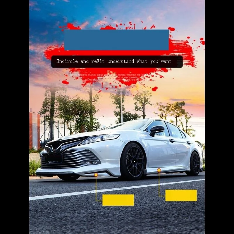 

Bumper Protector Parachoques Sticker Decoration Spoiler Auto Car Accessories Exterior Styling Moulding 2018 FOR Toyota Camry