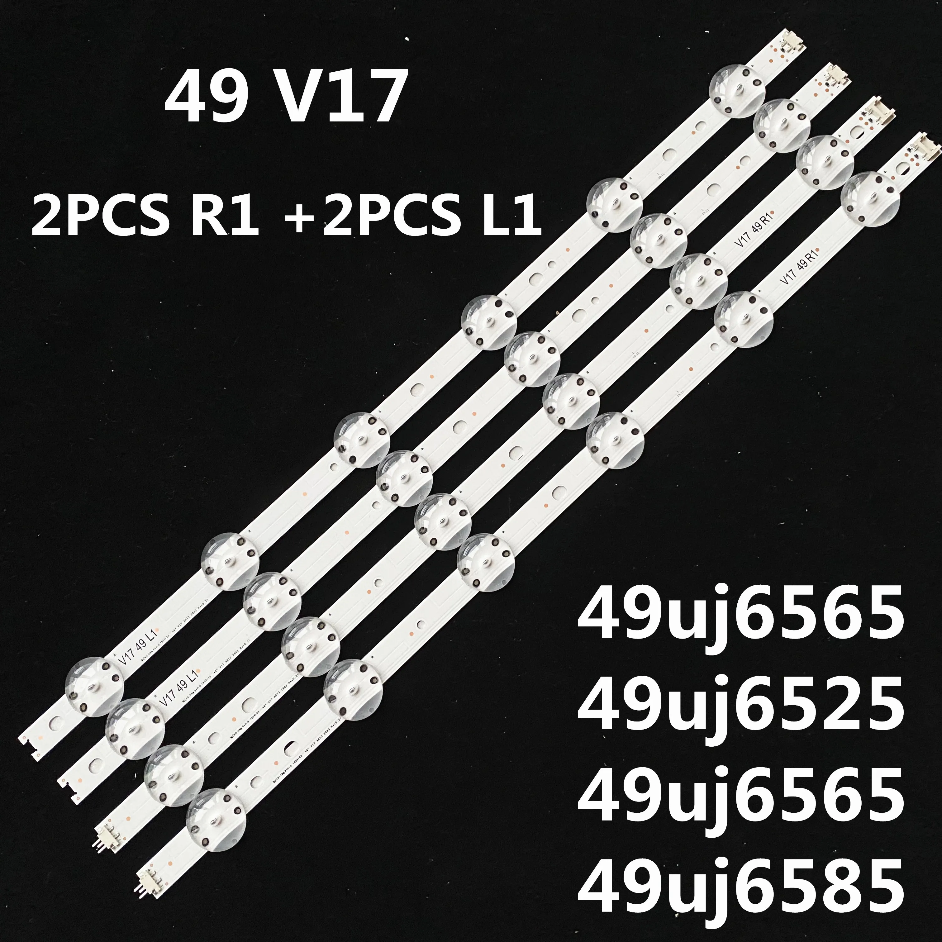 Полный комплект из 4 светодиодных панелей для телевизора Lg 49uj6565 49uj6525 49uj6585 V17 49