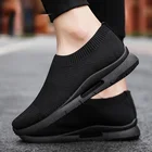 Мужские легкие кроссовки для бега, удобные кроссовки для бега, дышащая спортивная обувь, лоферы на одной ноге, мужская повседневная обувь, размер 46