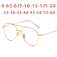 diopter 0 1 0 to 6 0 myopia glasses women men polit style alloy frame prescription spectacles for nearsighted