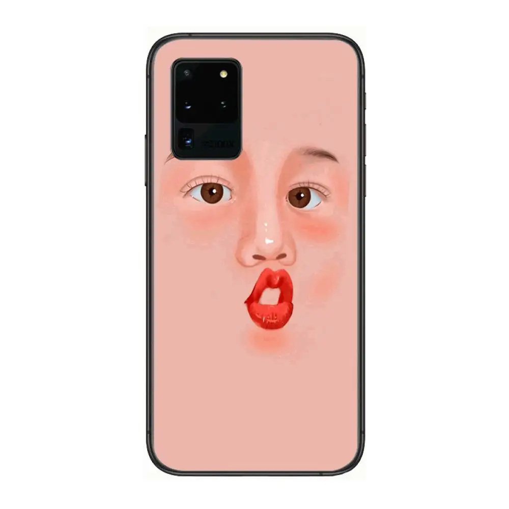

Beautiful Phone cover hull For SamSung Galaxy S 6 7 8 9 10 20 21 Plus Edge E note 5G Lite Ultra black soft bumper