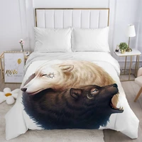 duvet cover with zipper comforter blanket quilt cover 220x24090135150 3d bedding animal yinyang fox