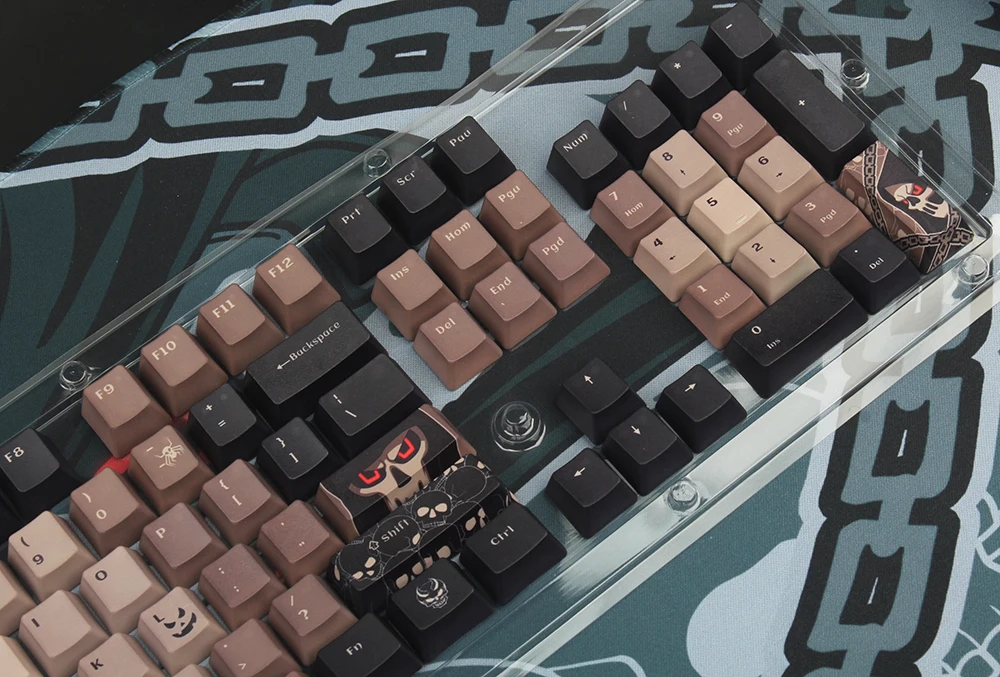 

108-keys OEM PBT Set Keycap Dye-Sublimation Ukiyo-e Japan Manga Mouse Pad For GK61 Cherry MX Switches Mechanical Keyboar