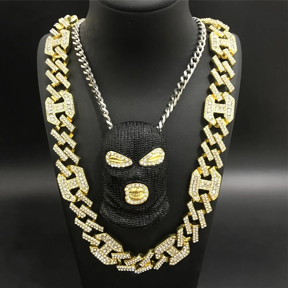 Мужская подвеска в стиле хип хоп цвет под золото искусственная кожа защита от