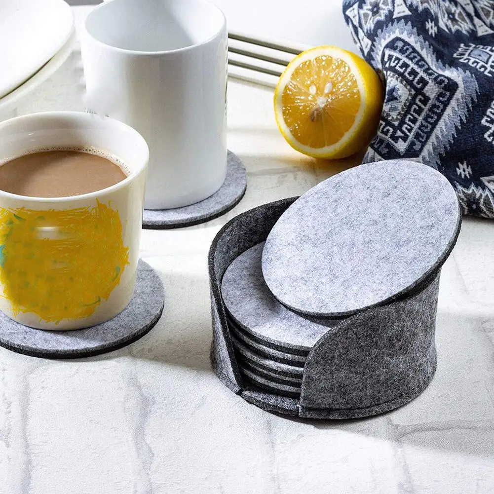 Круглая прочная термостойкая противоскользящая войлочная чашка подставки для