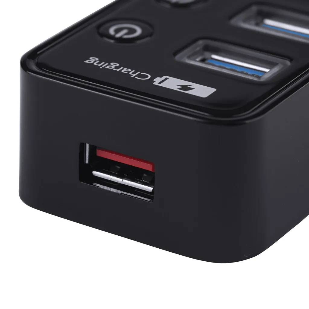 

Extension Hub USB3.0 2.4A Charging 4 Ports Wired Super Speed 5Gbps Hub With ON/OFF Switch LED For Windows 7/8 XP For Tablet 2021