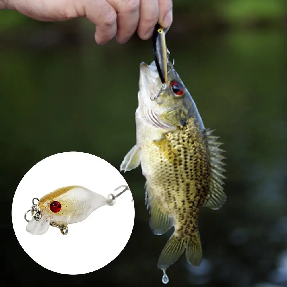 

80% Hot Sale 1 Pcs Fishing Lures 3D Eye Crank bait Treble Hook Plastic Artificial Hard Bait Tackle Helpful Fishing Tool