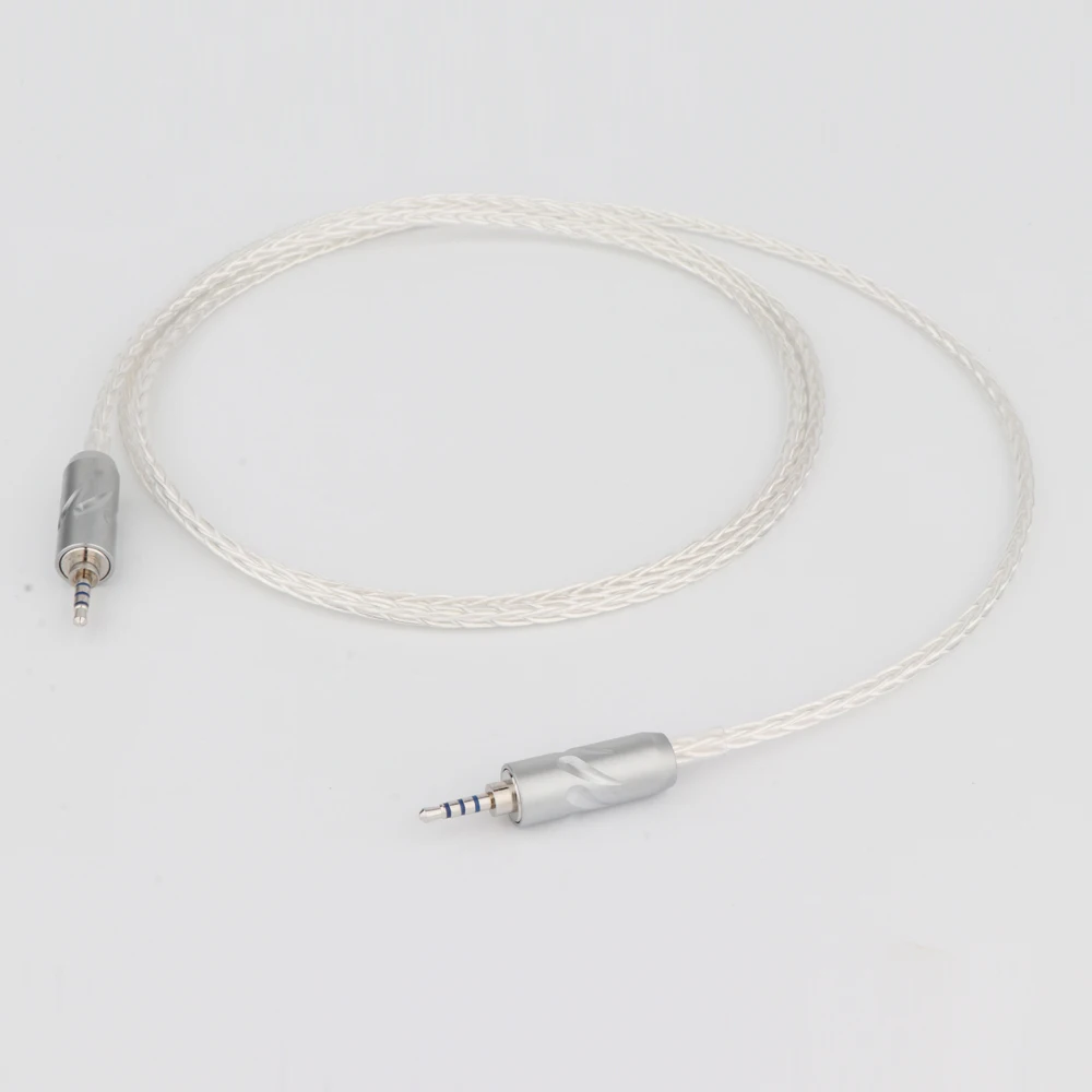 

Preffair Pure Silver Audio Upgrade Headphone Mobilephone Wire Cable With 2.5MM To 2.5MM Balanced Plug