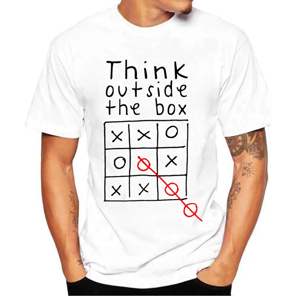 2020 новая мужская футболка Think Outside The Box костюм шляпа розовая Ретро винтажная