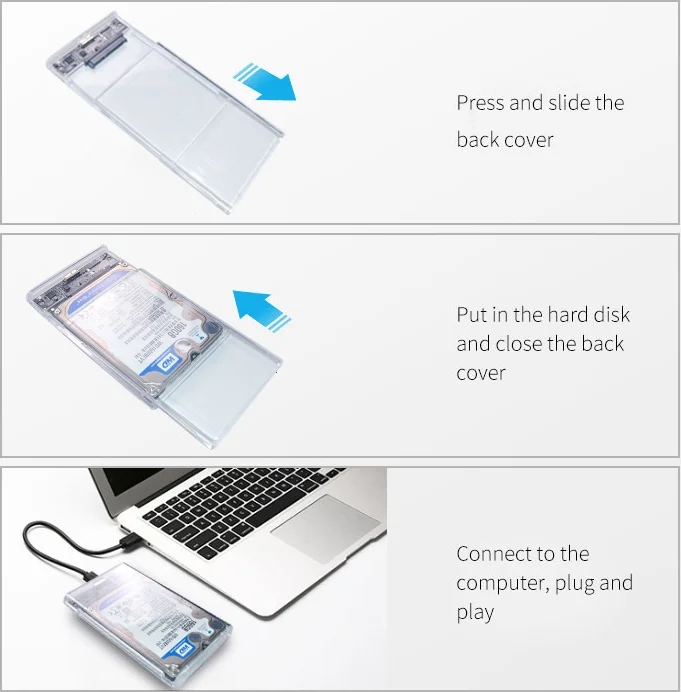 Корпус Puskill SATA3 USB 2 5 интерфейс подходит для 5-дюймового жесткого диска SATA HD SSD