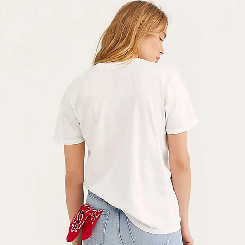 Женские футболки летние повседневные с принтом модная женская Свободная