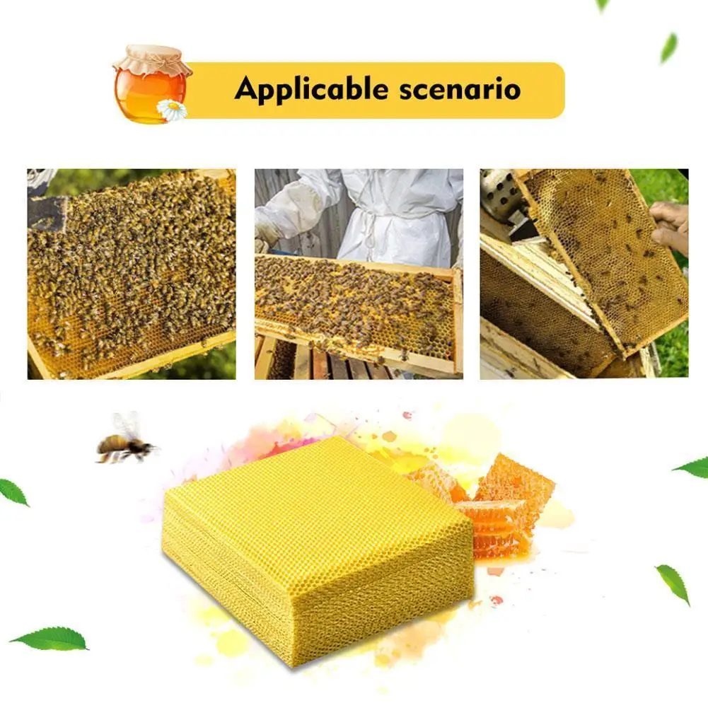 

10Pcs/set Natural Honeycomb Bee Wax Foundation Sheets Honeybee Wax Candlemaking Base Nest Flake Tool Beekeeping Paper F9L4