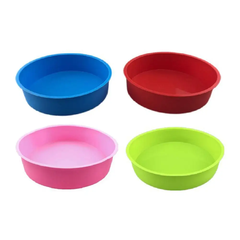 

6 Inch Kitchen Silicone Round Cake Tool Non-Stick Anti-Slip Desserts Baking Chocolate Diy Forms color Bottom Bakeware rando K6T7
