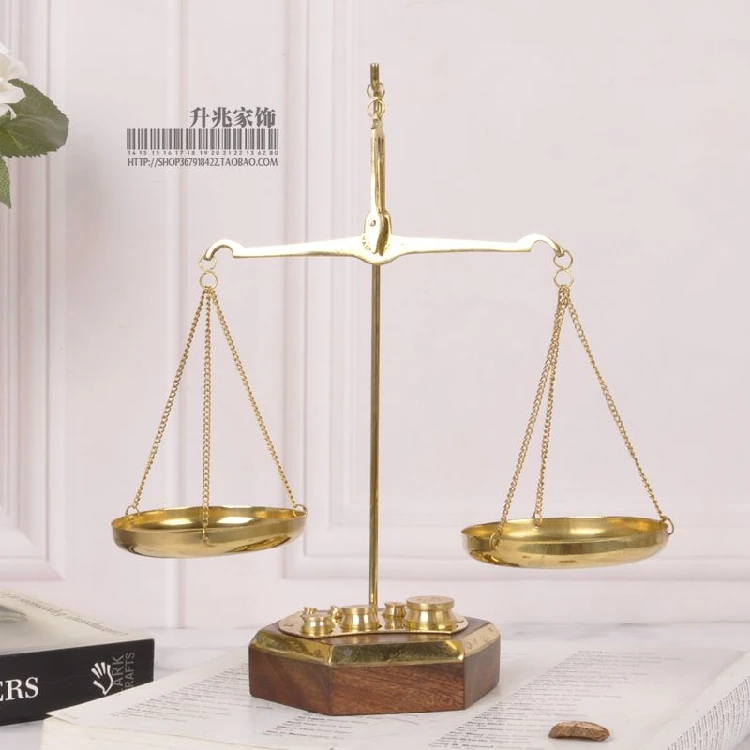 

India Import Brass Libra Decoration Balance Scale Fairness And Justice Office Table Decoration Lucky Opening Gift