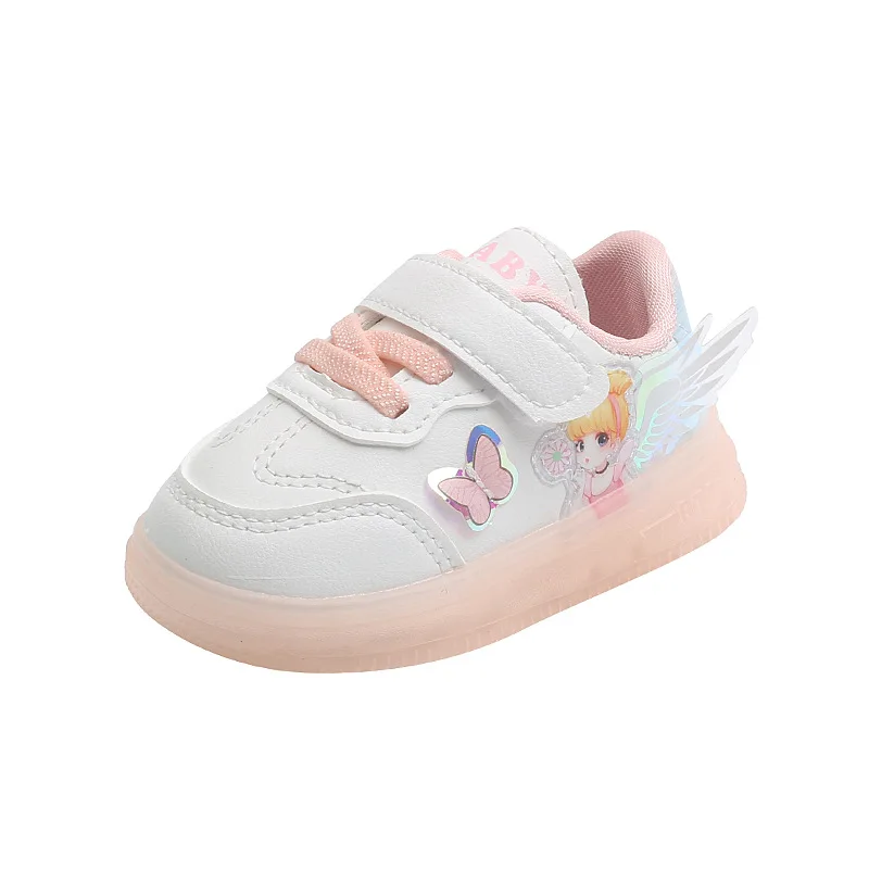 

2021 Baby Shoes Autumn Soft Bottom Toddler Shoes Infant Shoes Girls Single Shoes Students All-match Fashion Cute 16-20 Sweet