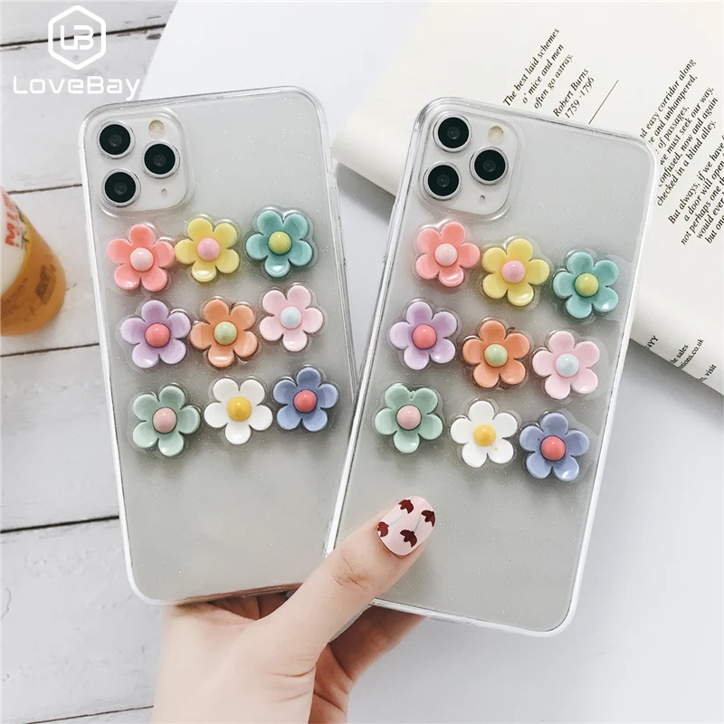 Lovebay 3D чехол ярких цветов для iPhone 11 11Pro Max X XR XS Блестящий ТПУ силиконовый 6 6S 7 8 Plus |