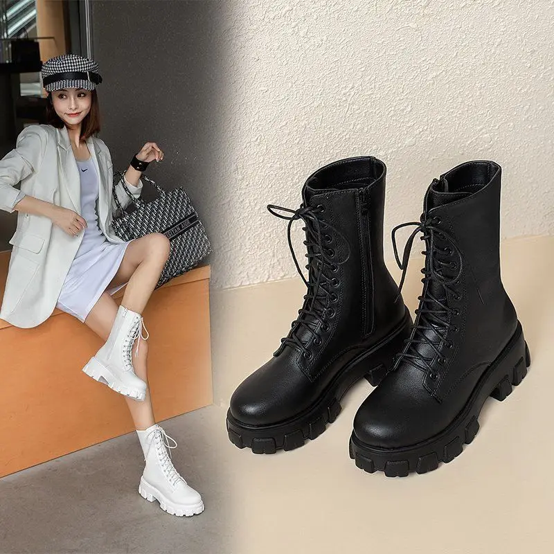 

Women's Shoes All-match Non-slip Martin Boots Classic Ankle Boots Cool Motorcycle Boots