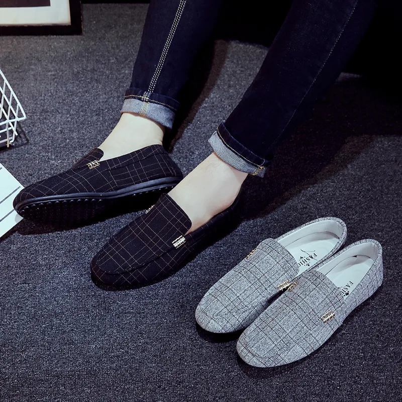 Мужские парусиновые туфли Dwayne Повседневные Дышащие в горошек с педалью