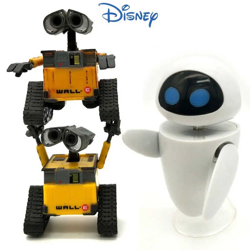 

Экшн-фигурки из мультфильма Disney Wall-E Robot Wall E & EVE, ПВХ, модель, игрушка, кукла, украшение, подарок для детей