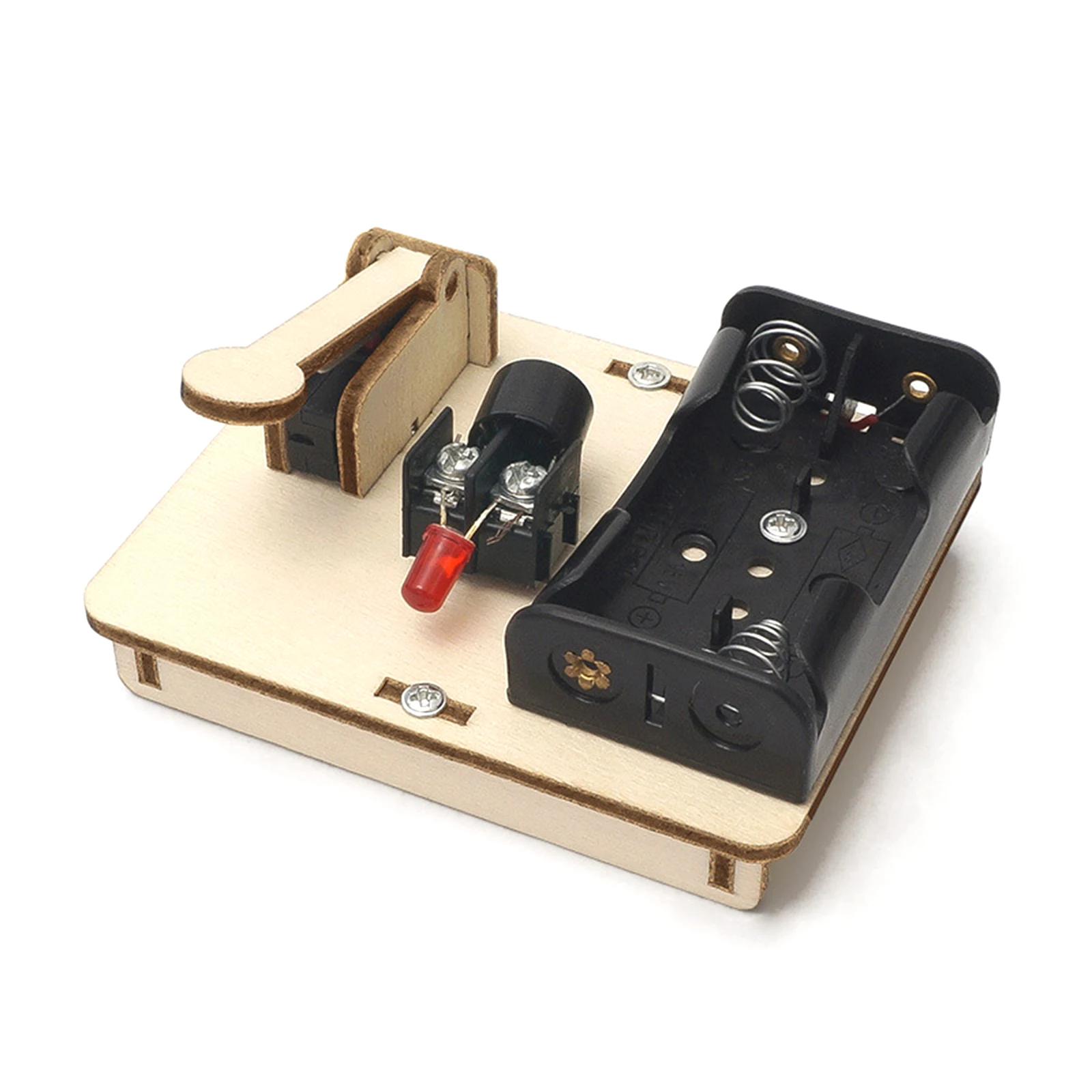 

3D Wooden Puzzle Telegraph Module DIY Toy Model Electrical Circuit Physics Scientific Experiment Materials Kit STEM Educational
