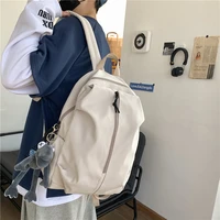 schoolbags for male and female college students 2021 new simple pleated backpack large capacity computer bag travel backpack