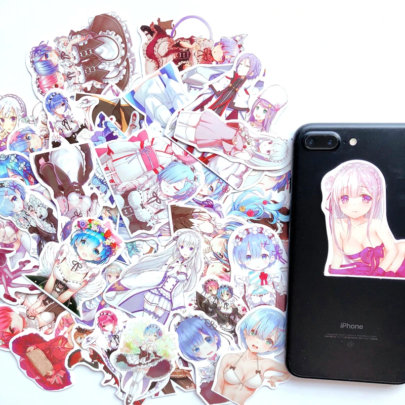 50 шт. Re: жизнь в другом мире от нуля наклейки для телефона мотоцикла скейтборды