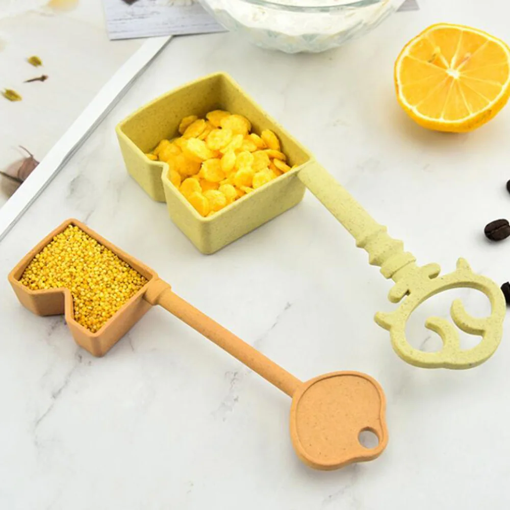 

1 Set 6pcs Practical Spoons Measuring Spoons with Scale (Assorted Color)