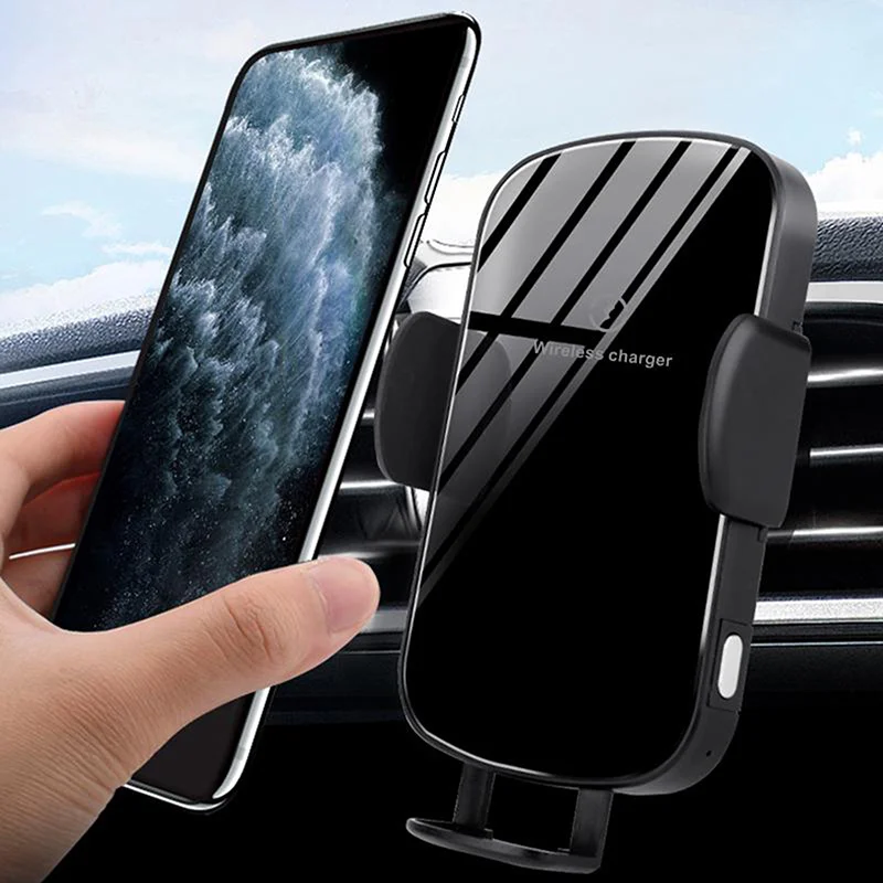 

Беспроводное зарядное устройство ICHENONG 2 в 1 Qi, автомобильный держатель для IPhone 13, подставка с зажимом для вентиляционного отверстия, 15 Вт, под...