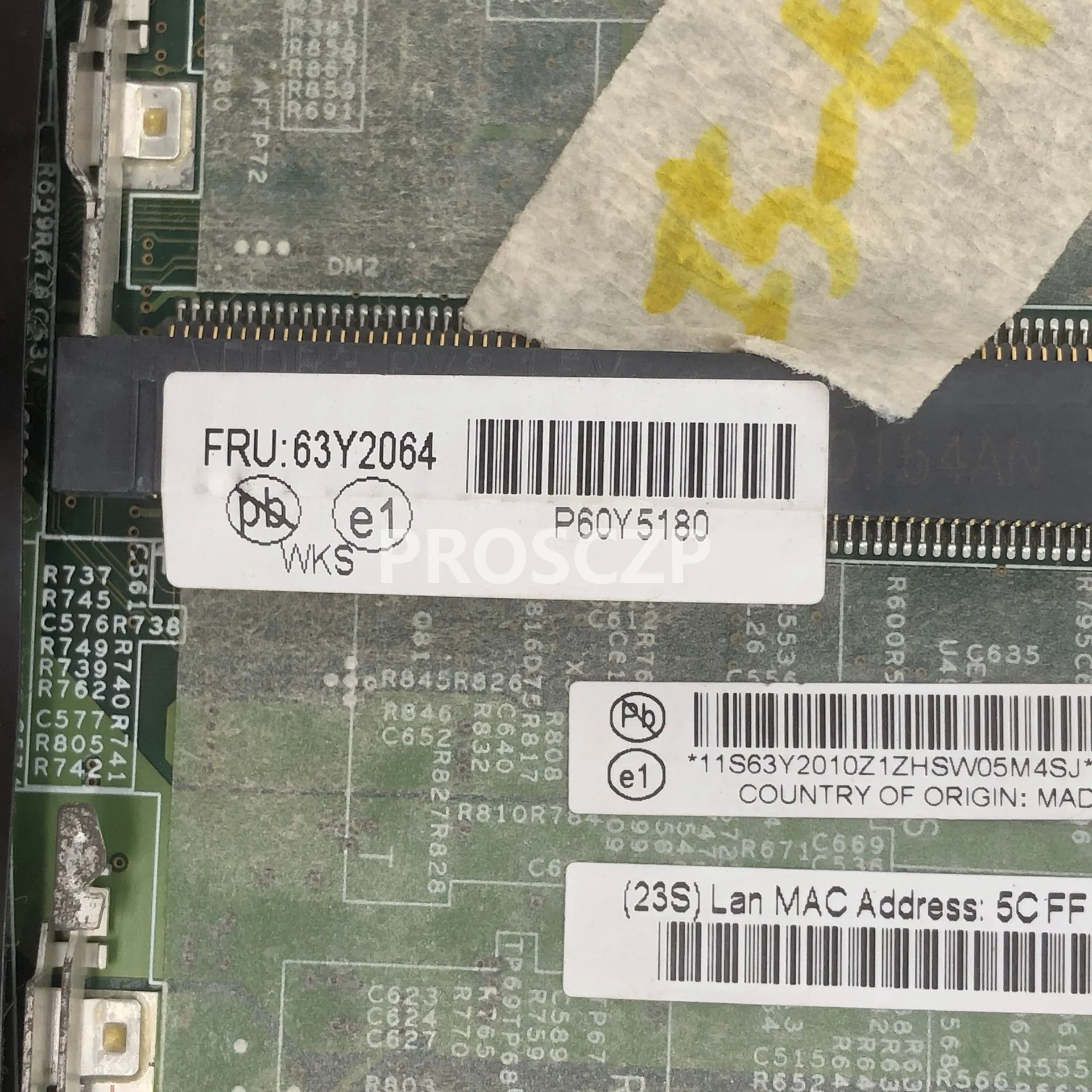 Бесплатная доставка материнской платы для ноутбука Thinkpad X201 63Y2064 со стандартным