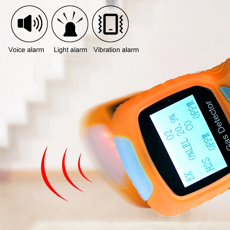 Газовый Детектор 4 в 1 высокоточный портативный тестер газа CO/H2S/O2/EX компактного