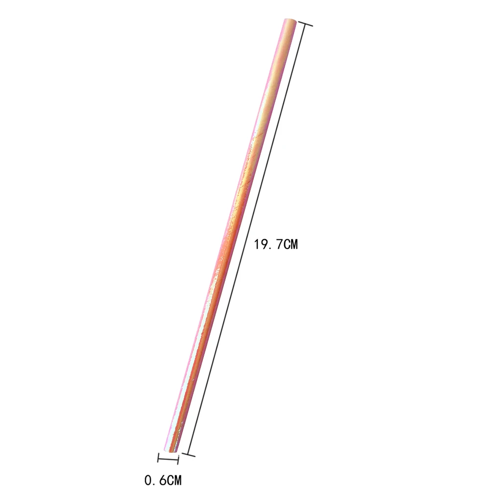 125 шт. Переливающаяся бумага соломинки пастельных розовых Аква белых зеленых