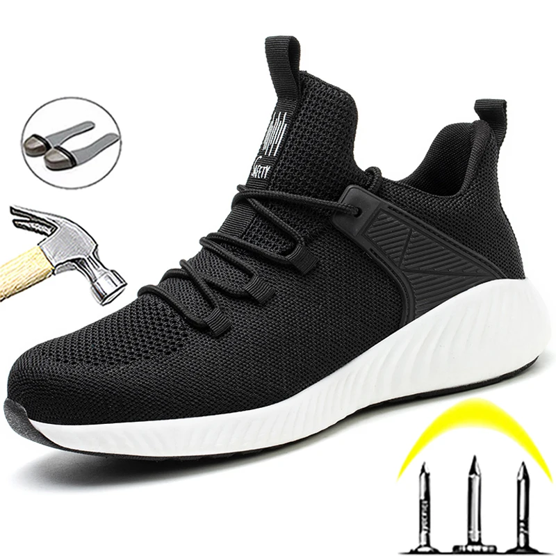 

Safety shoes, steel-toed boots, indestructible work shoes, light and breathable work sneakers, men's protective shoes boots