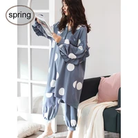 lomonling spring womens pajamas set cotton pajamas set long sleeve pajamas pajamas set womens home service
