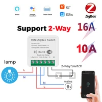 tuya zigbee mini diy smart switch led light smart life push module support 2 way voice relay timer works with google home alexa