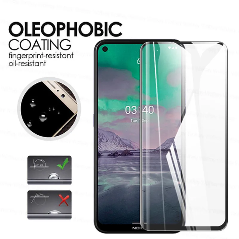 Vidrio templado para Nokia 3,4 de cristal para Nokia 3,4, 5,4, 8,3, 5,3, 7,2, 6,2 de la cubierta completa Protector de pantalla para Nokia 3,4 de cine de la lente-1