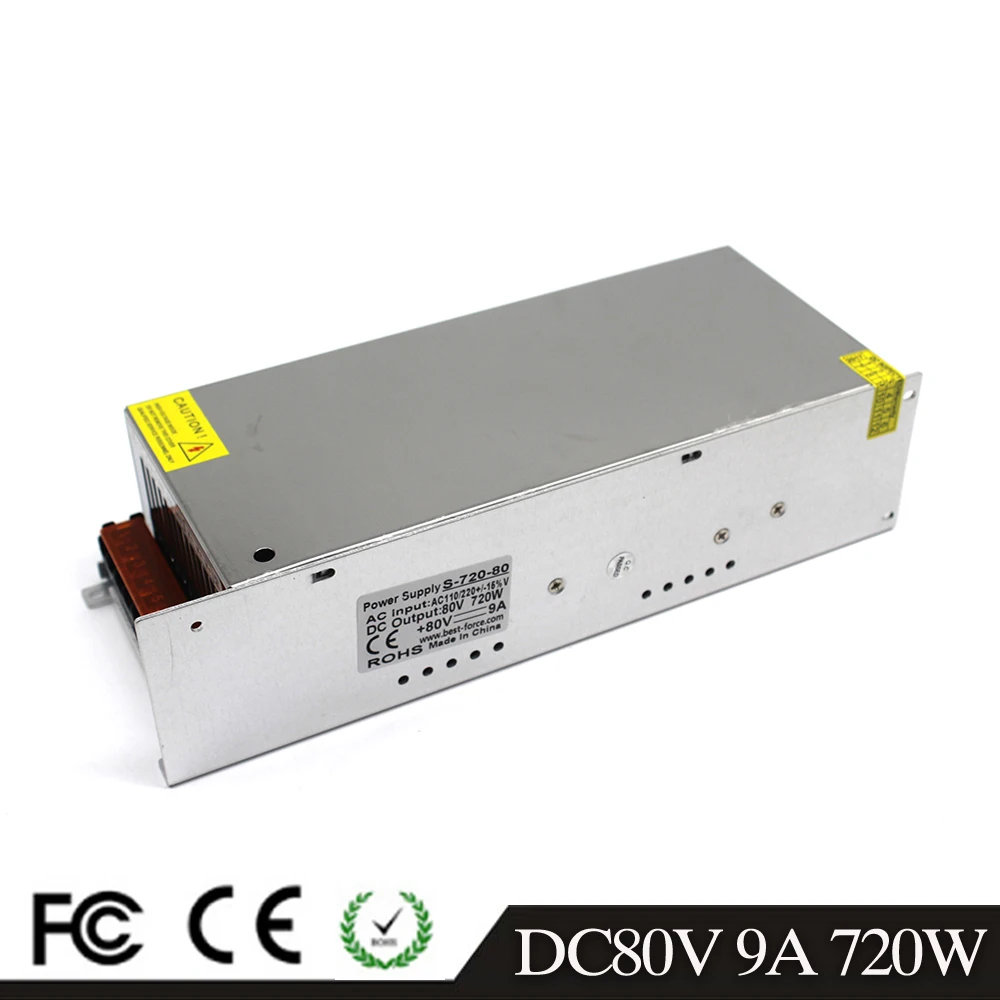 Универсальный трансформатор питания постоянного тока 80 в 9 а 720 Вт с регулируемым