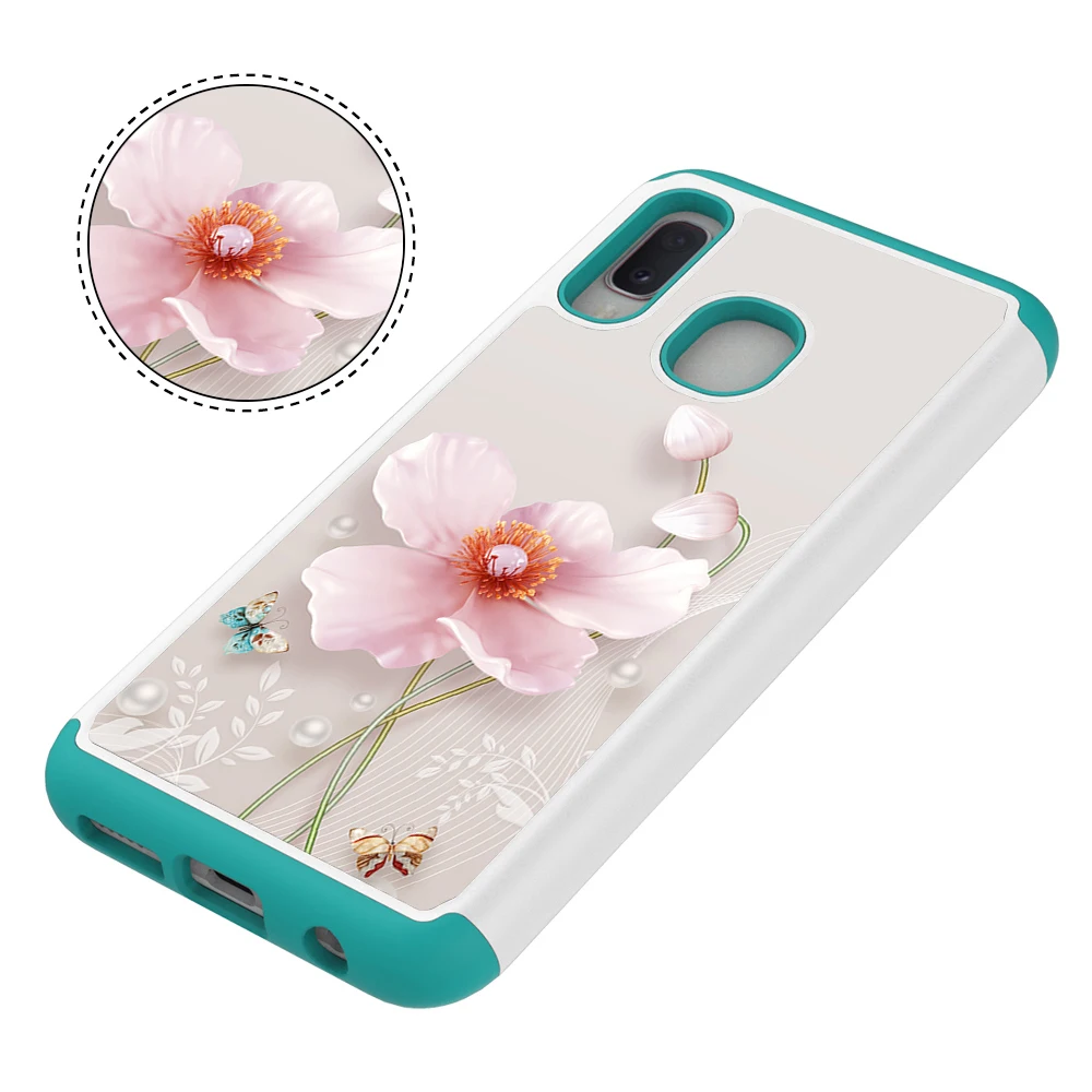 J2 Core Case for Samsung Galaxy A10e A20e A30 A50 Cute Painted PC+TPU Dual Layer Shockproof Back Cover J3 J7 2018 Phone Shell |