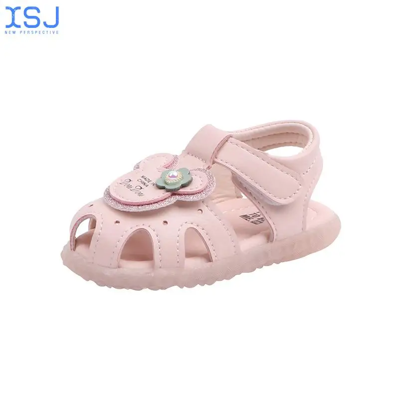 

Baby Sandals for Girls Princess Closed Toe Summer Toddler Infant Kids Princess Walkers Baby Little Girls Shoes Sandals