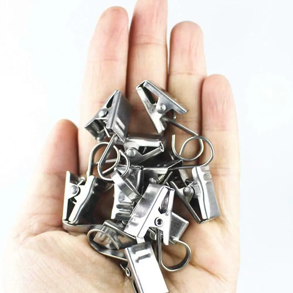 

10Pcs Steel Durable Curtain Clips on Hook Peg Storage Clothes Clothes Clip Laundry Organization Laundry Hanging H P9R6