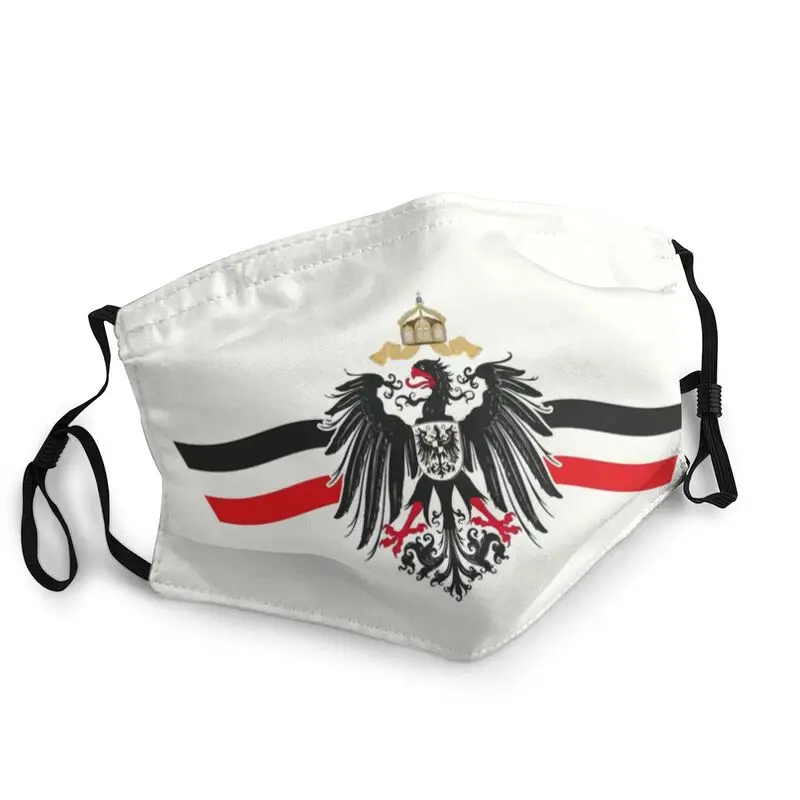 

German Empire Flag Face Mask Unisex Germany Imperial Eagle Coat of Arms Mask Women Anti Haze Dust Protection Respirator Muffle