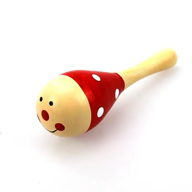 

1Pcs Baby Wooden Ball Toys Baby Rattles Sand Hammer Musical Toy Instrument Sound Maker Baby Attetion Training Toy Random Color