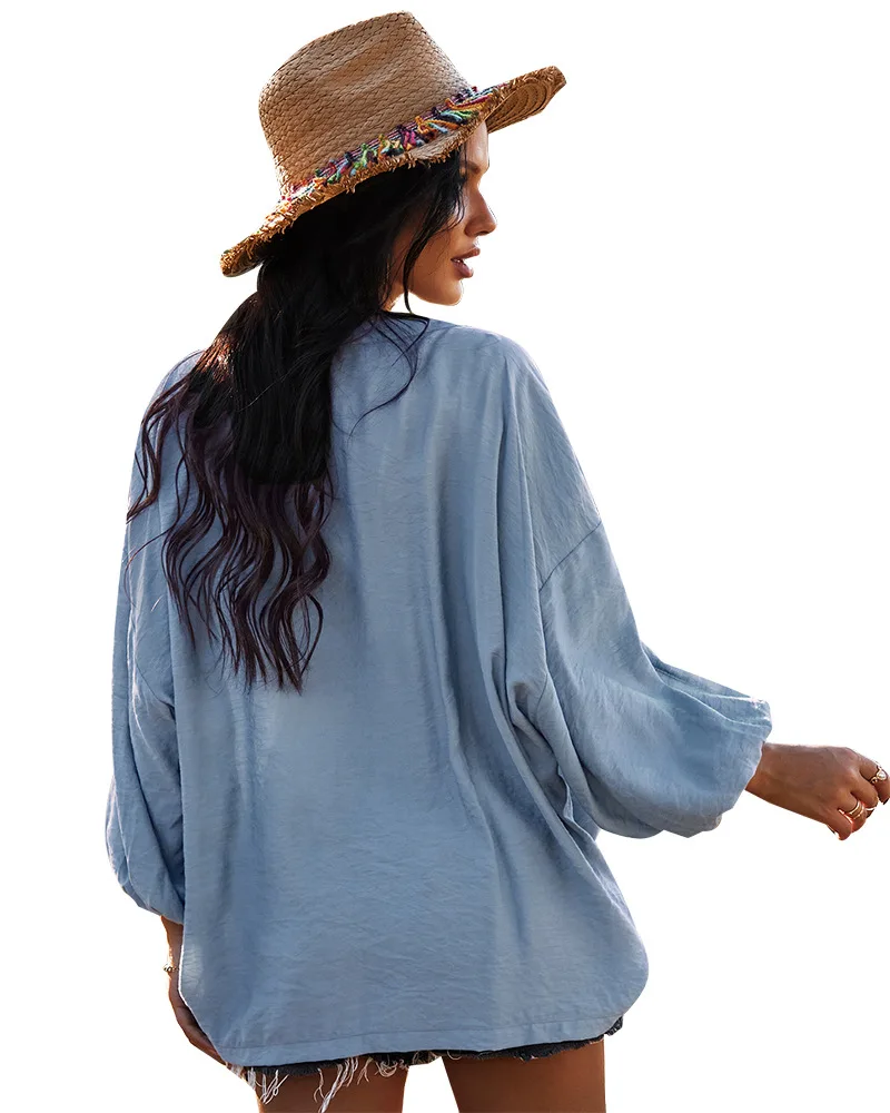 

Vintage Casual solid o-neck ruffled women blouses spring summer Elegant long sleeve blouse shirt female Office lady tops new