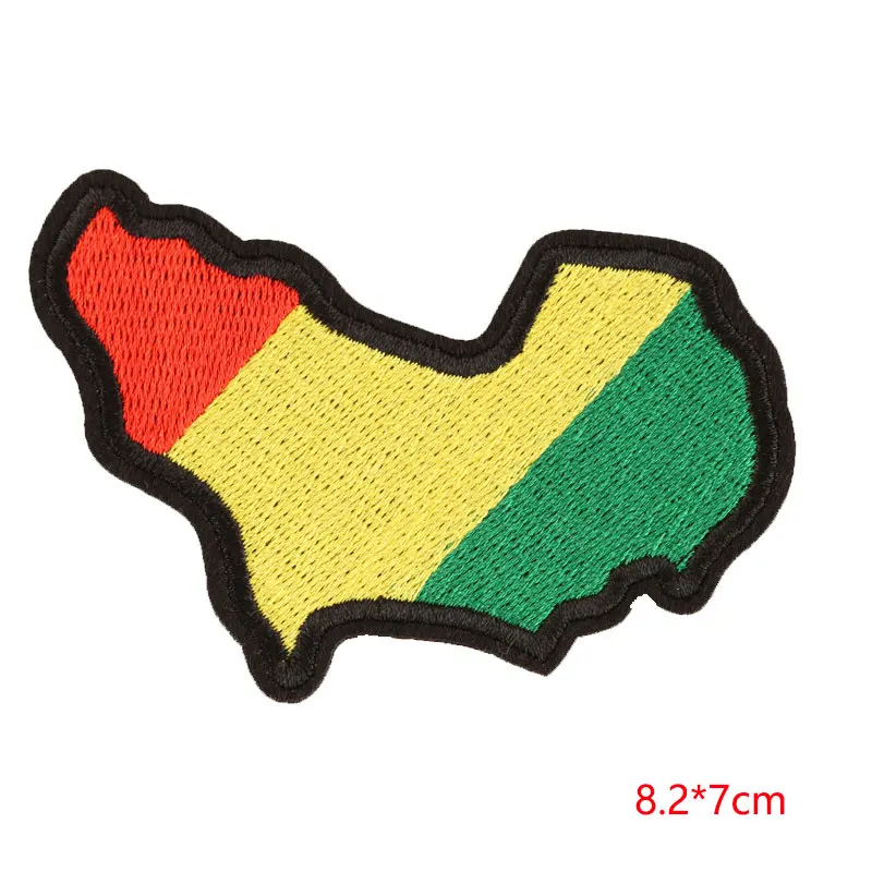 Flag Map Patch Iron on Patches for Clothing Heat Transfer Stripe Sew Sticker Clothes Embroidered Garment DIY G | Дом и сад